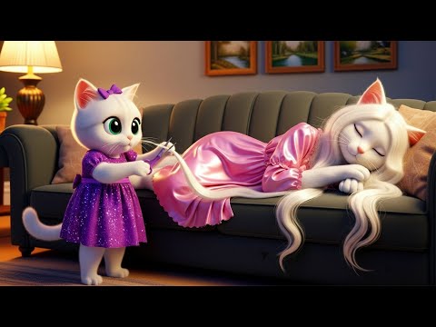 Mischievous little cat cut mother's hair 😭✂️✂️and then made new one 💇🏻‍♀️😭#cats #shortvideo #cute