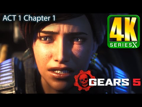 Gears 5 Act 1 part 1 | Series X Raytracing Next-Gen Upgrade 4Kᵁᴴᴰ 60ᶠᵖˢ