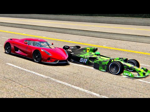 2021 Formula Rapide vs Koenigsegg Regera engine F2004 - Nardo Speed Ring