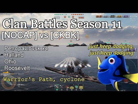 WoWs [NOCAP] vs [CKBK] Petropavlovsk on Warrior's Path Cyclone | Clan Battles Season 11