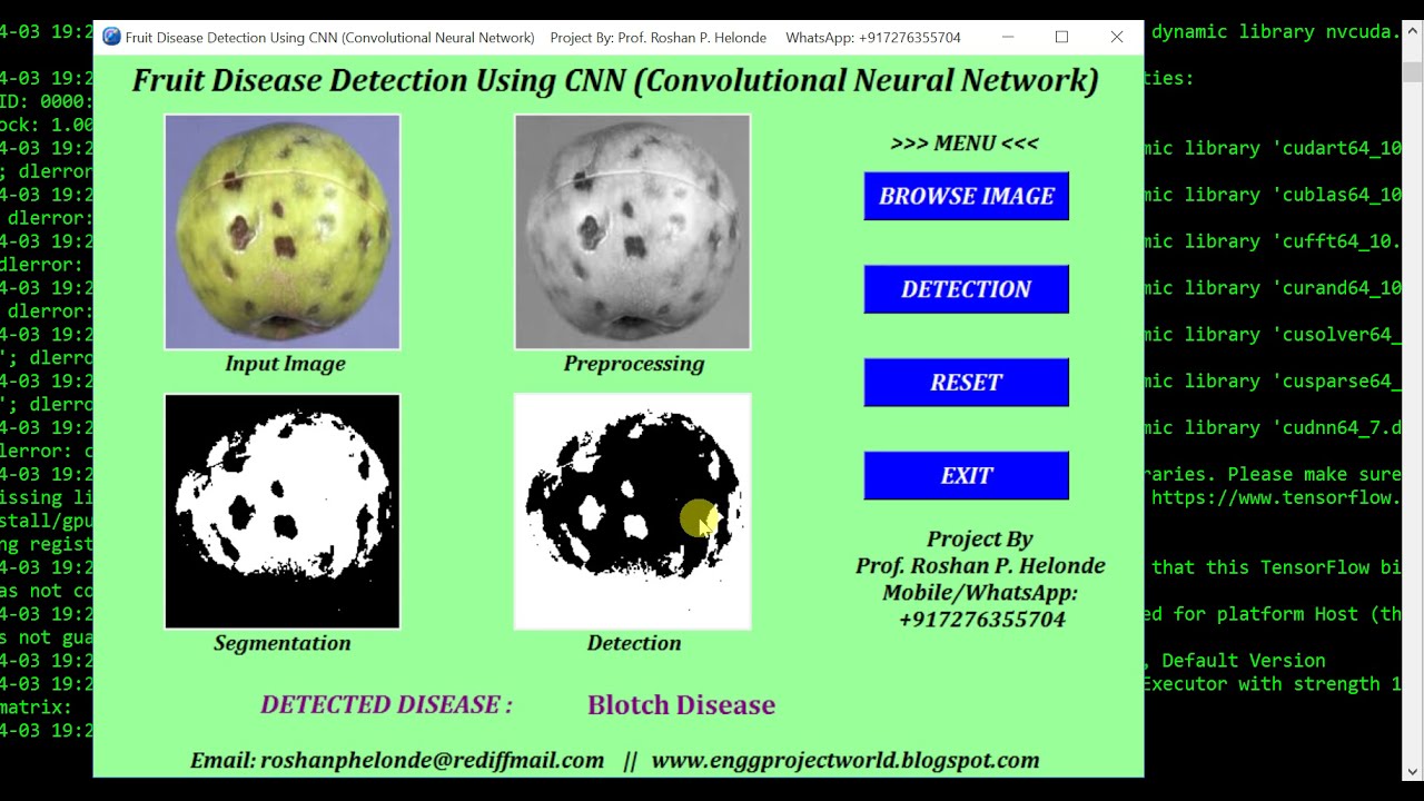 Python Code for Fruit Disease Detection Using CNN Convolutional Neural Network | With Source Code