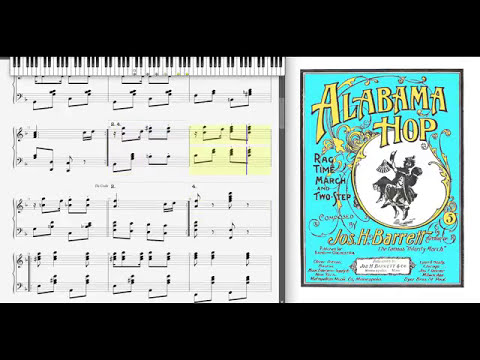 Alabama Hop by Joseph Barrett (1901, Ragtime piano)