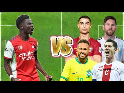 Bukayo Saka VS Legends | Saka VS Messi & Ronaldo & Neymar & Lewandowski    ULTRA VS