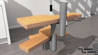 Minka TWISTER modulové schody do 296cm - Buk