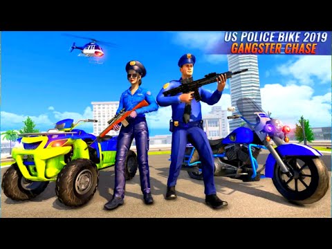 US Police Bike 2019 - Gangster Chase - US Police Bike Driving Simulator - Android Gameplay