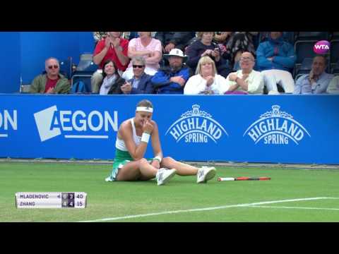 Теннис 2017 Aegon Classic Day 4 | Shot of the Day | Kristina Mladenovic