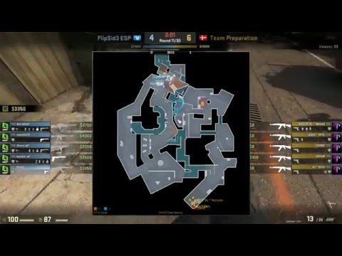 Flipsid3 vs Preparation de_overpass map2 DreamHack Malmö closed qual