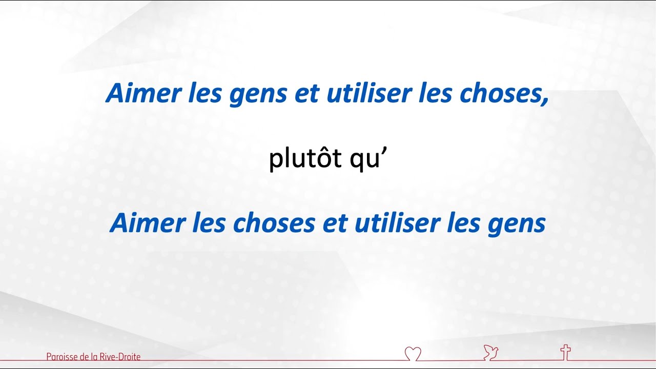 Aimer les gens et utiliser les choses, plutôt qu’aimer les choses et utiliser les gens (Jean-Marc Waridel)