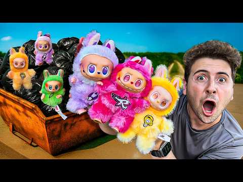 ENCONTREI A COLEÇÃO COMPLETA DE LABUBU DOS ROSA NO MEIO DO LIXO! NÃO ACREDITO