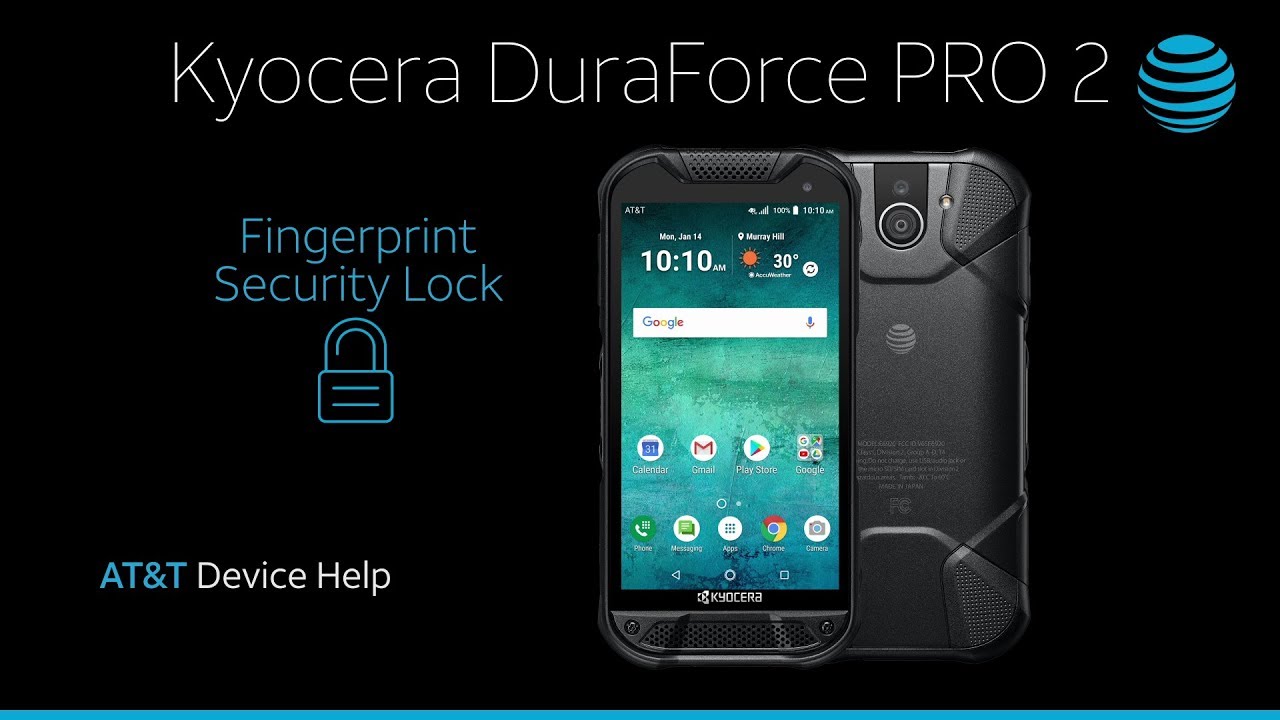 How to use Fingerprint Security Lock Kyocera DuraForce PRO 2 | AT&T Wireless