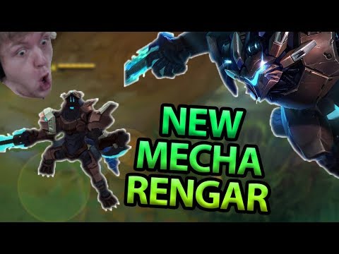 MECHA RENGAR IS LITERALLY A TRANSFORMER?! NEW MECHA RENGAR SKIN SPOTLIGHT/GAMEPLAY!! - PBE