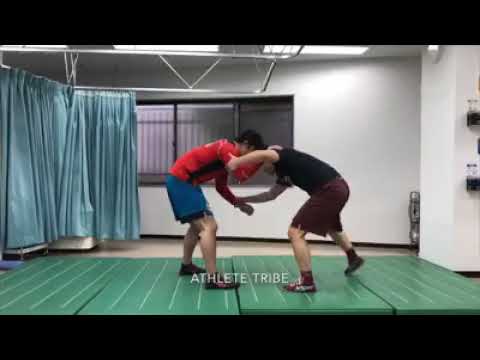 #0070　手内片足タックル　wrestling techniques and training　レスリング
