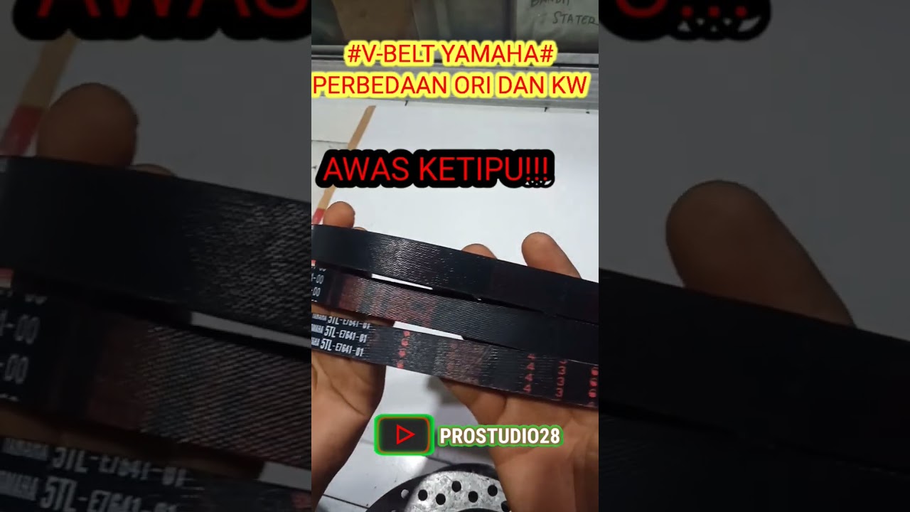 perbedaan V-belt ori dan palsu.    awas salah pilih!!!     #fyp #matic #tutorial #asli #shorts