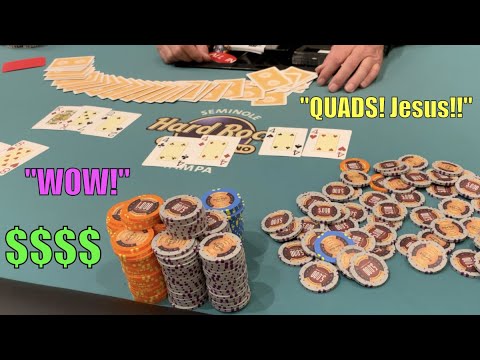 I Make QUADS Twice!! My BIGGEST SCORE Ever!! Must See! Poker Vlog Ep 226
