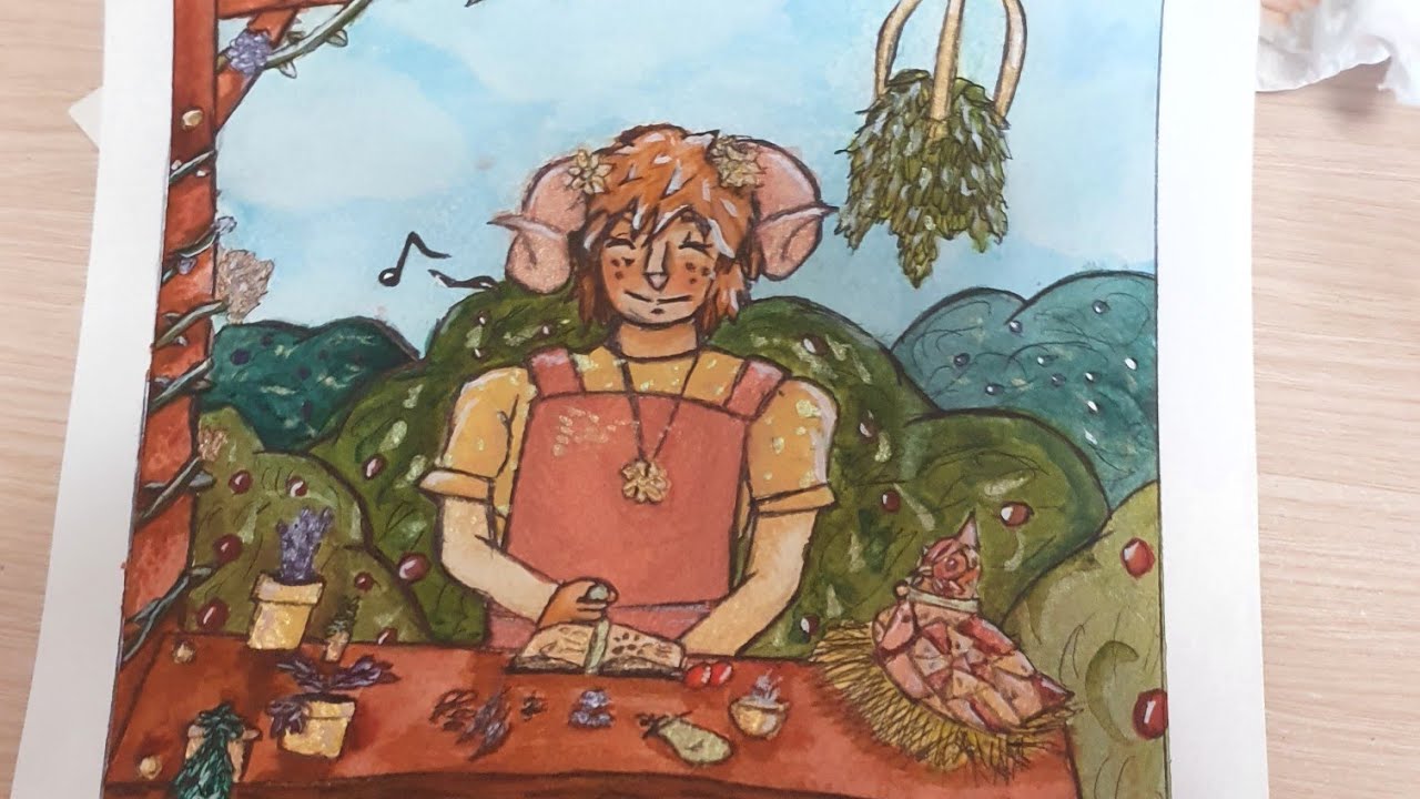 #SWPOM: Randomly Generated D&D Character - Pam the Cottagecore Alchemist Artificer Satyr