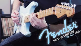 Video thumbnail for Fender Vintera '50s Stratocaster Sonic Blue || DEMO by András Szvirida