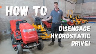 How To Disengage Your Hydrostatic Drive on a Lawn Tractor/Ride On Lawn Mower