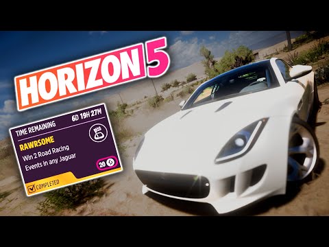 Forza Horizon 5 Daily Challenge 27.08.2022 "Rawrsome" Win 2 Road Racing Event in any Jaguar