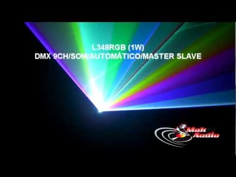 MAK AUDIO LASER SHOW L348 RGB (1W) DMX 9CH