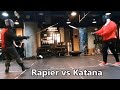 Rapier vs Katana; full speed; 레이피어 vs 카타나 ; ropera vs katana