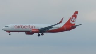 preview picture of video 'Airberlin Boeing 737-800Wl landing at Karlsruhe Baden Baden Full HD'