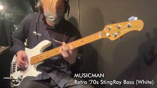 Video thumbnail for 【Ikebe B-Sound Check】MUSICMAN Retro '70s StingRay Bass (White)【試奏動画】 by Ikebe Channel｜池部楽器店