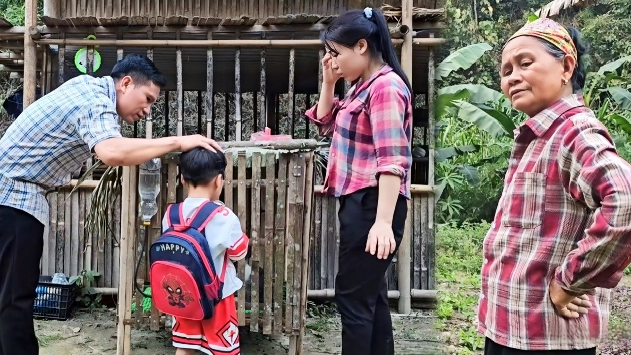 Officer Huy brought the boy Voi back home, which displeased Mrs. Lanh