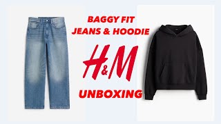 H&M Baggy Jeans | H&M Oversized Hoodie | Unboxing video | Review 2024 #unboxing #review