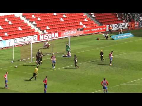 Gol de KONE (Racing) - Sporting de Gijon B vs Racing de Santander - 2ª División B