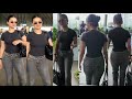 Uff HOtty HOt Avneet Kaur Looking Soo HOt In Black Tight Top With Grey Tight Pants At Airport