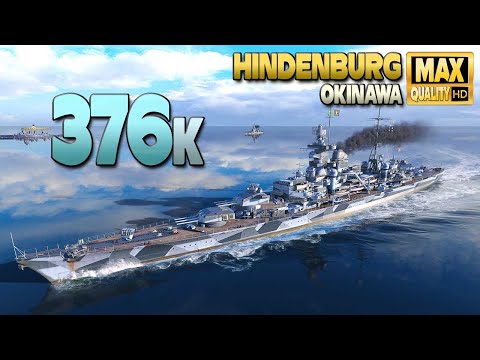 Kreuzer Hindenburg: 376k auf der Karte Okinawa - World of Warships