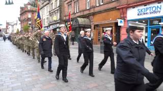 Remembrance Sunday Parade High Street Perth Perthshire Scotland