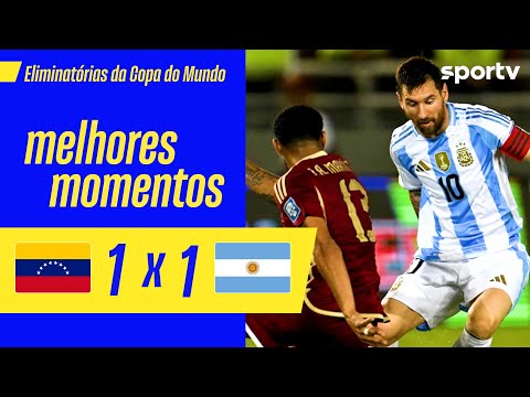 Gols e lances de Venezuela x Argentina