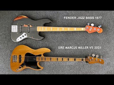 Fender Jazz Bass '77 VS Sire Marcus Miller V5