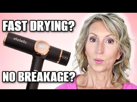ELLA BELLA® 6 in 1 Professional Hot Air Styler Dual Voltage • Powerful Hair Dryer & Straightener Set • Styling Without Heat Damage • Fast Drying Curling Volumizing Straightening • with Travel Case video review thumbnail