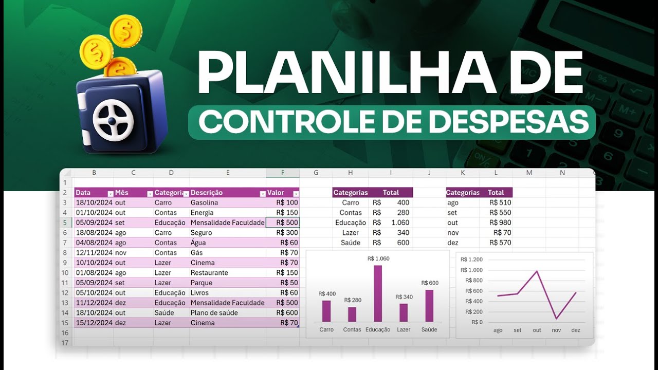 Planilha de Controle de Despesas no Excel: Como Fazer Simples e do Zero
