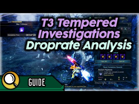Endgame Deco Farming #3 - T3 Tempered Investigation Droprate Analysis | MHW Iceborne
