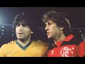IMAGENS RARAS, ZICO E MARADONA NA VOLTA DO GALINHO (1985) - Todos os lances dos gênios no Maracanã!