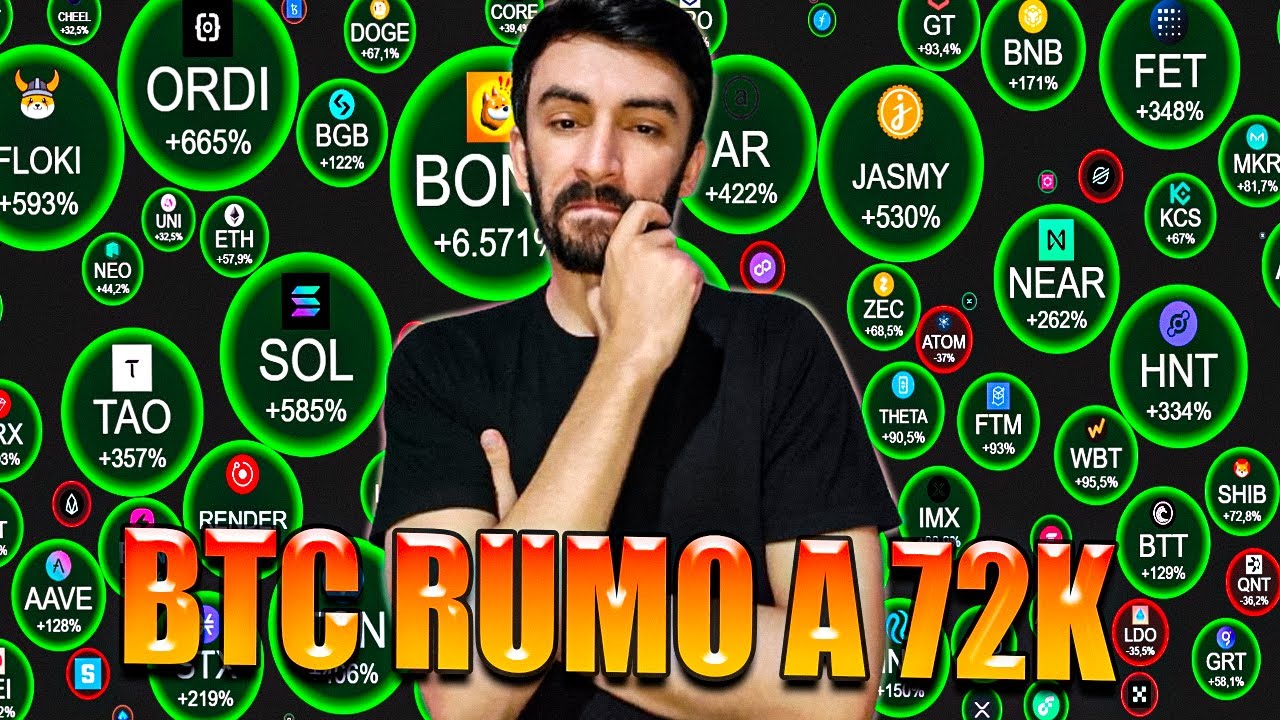 ATENÇÃO TOTAL! ALTCOINS VOLTA A SUBIR - BTC TESTA RESISTÊNCIA RUMO A 72K
