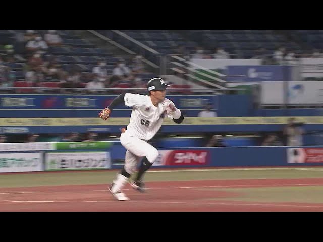 【3回裏】移籍後初ヒット!! マリーンズ・加藤が右中間へ2ベースヒットを放つ!! 2021/8/19 M-L