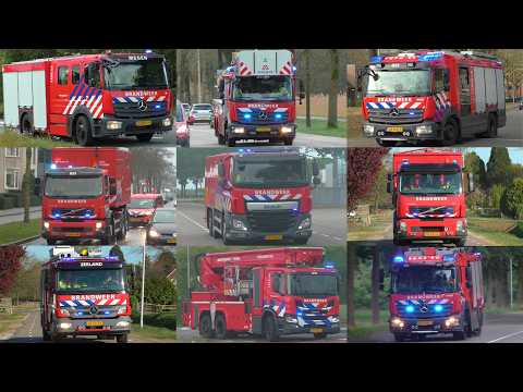 Vele Brandweer korpsen met spoed naar brandmeldingen in Brabant-Noord