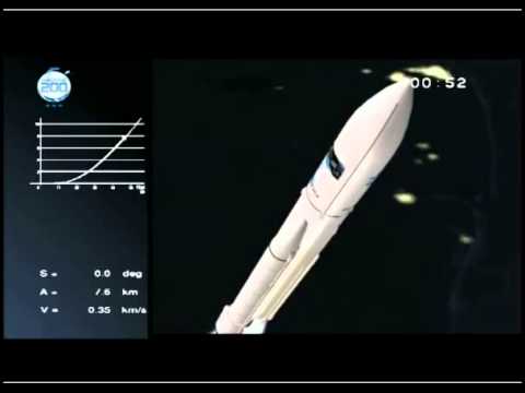 Vol V200 - Ariane 5 ES - ATV2 Johannes Kepler - decollage takeoff liftoff