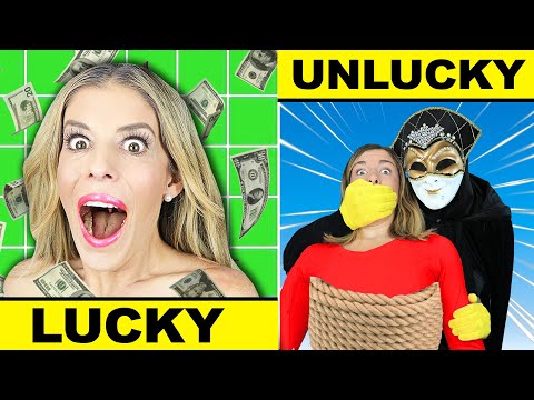 LUCKY vs UNLUCKY Challenge for Face Reveal