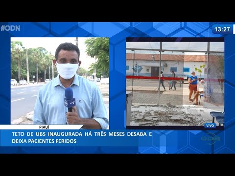 Teto de UBS inaugurada há três meses desaba e deixa pacientes feridos 21 04 2021