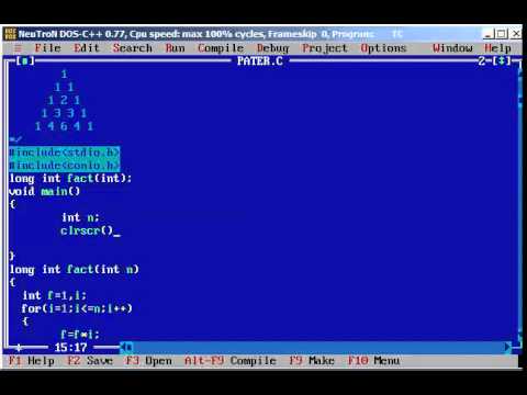 Pascal Triangle In C Using For Loop Tamil