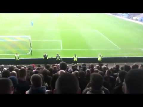 Walsall fans after Lalkovic goal
