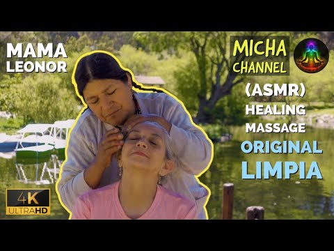 Relaxing ASMR massage and energy cleansing by Mamá Leonor with soft sounds for tingling and sleep