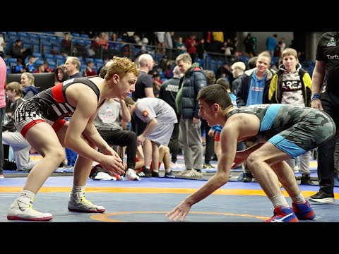 U15 Z. Navarrete (USA) vs M. Chupalaev (BEL). Freestyle 57kg youth wrestling.