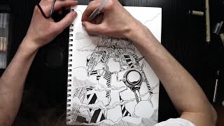 Pen & Ink Drawing - Tower In Clouds