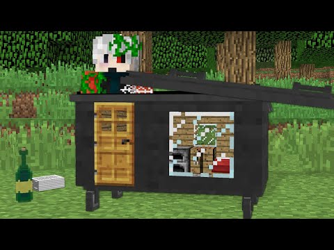 $1000 HIDDEN GARBAGE HOUSE - Minecraft